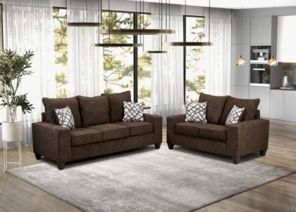 Chocolate WEST ACTON LOVESEAT SM7330-LV by Furniture of America 12
