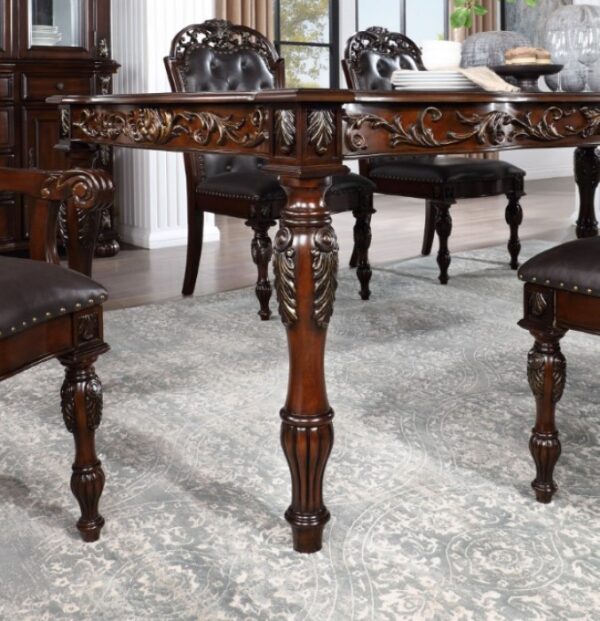 Brown Cherry/Espresso Nouvelle Dining Table CM3256CH-T By Furniture of America 9