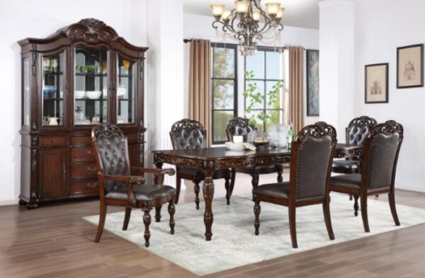 Brown Cherry/Espresso Nouvelle Dining Table CM3256CH-T By Furniture of America 12