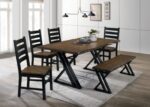Black/Dark Oak Barbary Dining Table CM3257A-T By Furniture of America 13