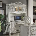 Bone White Dresden Computer Desk & Hutch OF01717 By ACME 13