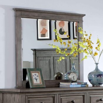 Warm Gray Durango Mirror CM7461GY-M by Furniture of America.