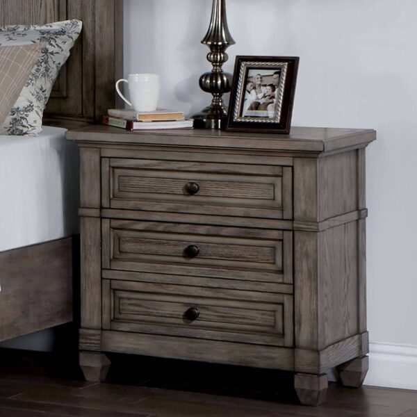 Warm Gray Durango Night Stand CM7461GY-N by Furniture of America. 4