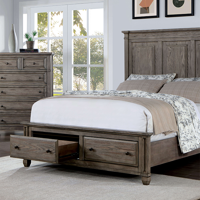 Warm Gray Durango Bed CM7461GY By Furniture of America.