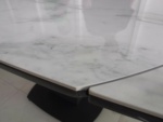 Mat, Shiny 2417 Marble Table White with 3405 White Chairs p11553 By ESF Furniture Luxury Dining Sets Mobilia Cleopatra 59 Mat, Shiny 2417 Marble Table White with 3405 White Chairs p11553 By ESF Furniture 59