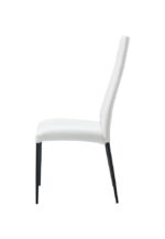 Mat, Shiny 2417 Marble Table White with 3405 White Chairs p11553 By ESF Furniture Luxury Dining Sets Mobilia Cleopatra 56 Mat, Shiny 2417 Marble Table White with 3405 White Chairs p11553 By ESF Furniture 56