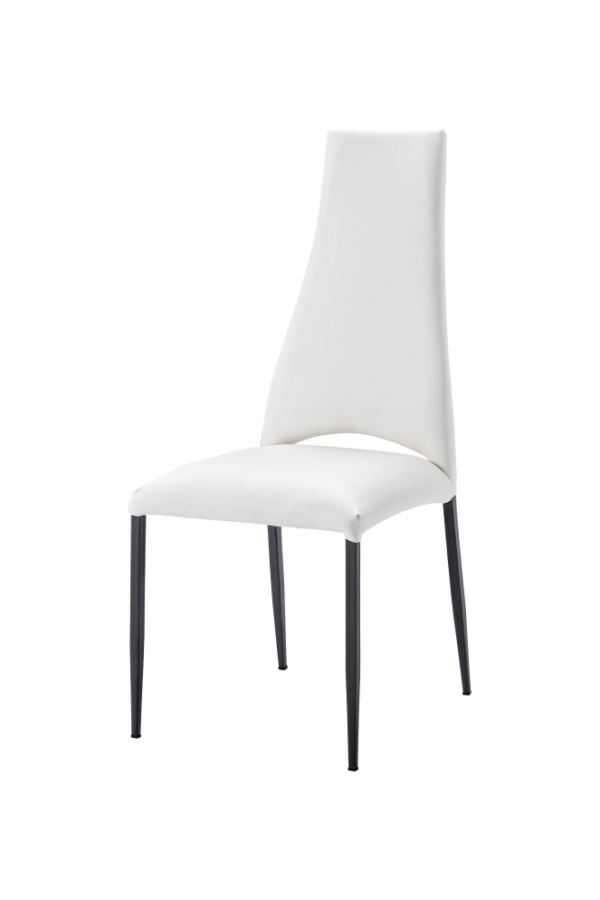 Mat, Shiny 2417 Marble Table White with 3405 White Chairs p11553 By ESF Furniture 35