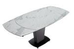 Mat, Shiny 2417 Marble Table White with 3405 White Chairs p11553 By ESF Furniture Luxury Dining Sets Mobilia Cleopatra 51 Mat, Shiny 2417 Marble Table White with 3405 White Chairs p11553 By ESF Furniture 51