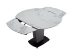 Mat, Shiny 2417 Marble Table White with 3405 White Chairs p11553 By ESF Furniture Luxury Dining Sets Mobilia Cleopatra 50 Mat, Shiny 2417 Marble Table White with 3405 White Chairs p11553 By ESF Furniture 50