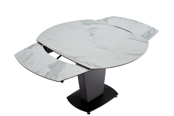 Mat, Shiny 2417 Marble Table White with 3405 White Chairs p11553 By ESF Furniture 31
