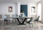 9189 Table with 1239 swivel blue chairs p12716 By ESF Furniture 25