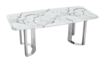 Shiny 131 Silver Marble Dining Table i27597 By ESF Furniture Luxury Dining Tables Mobilia Cleopatra 22 Shiny 131 Silver Marble Dining Table i27597 By ESF Furniture 22