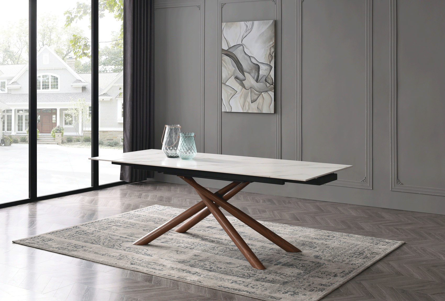 Shiny 9063 Dining Marble Table By ESF Furniture 15