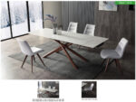 Shiny 9063 Dining Table with 1313 Chairs p12630 By ESF Furniture ESF Furniture Mobilia Cleopatra 30 Shiny 9063 Dining Table with 1313 Chairs p12630 By ESF Furniture 30