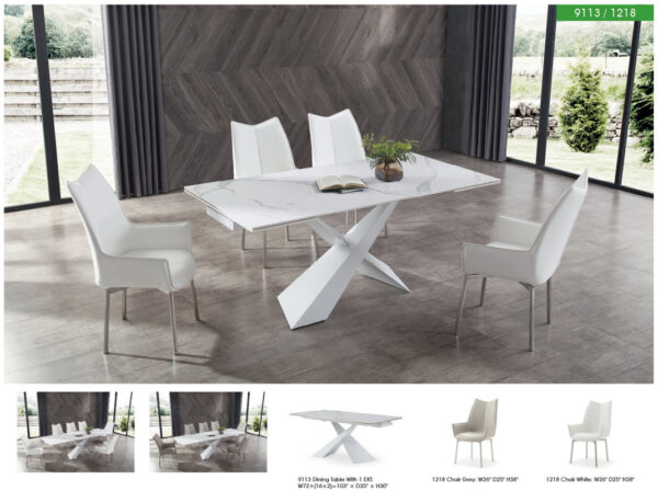 Sets_6043-Dining-Table-with-1218-White-Chairs_set