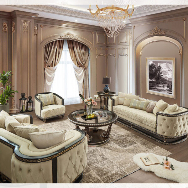 Luxury 7 PCs Dining Table Set HD-8024 By Homey Design 134