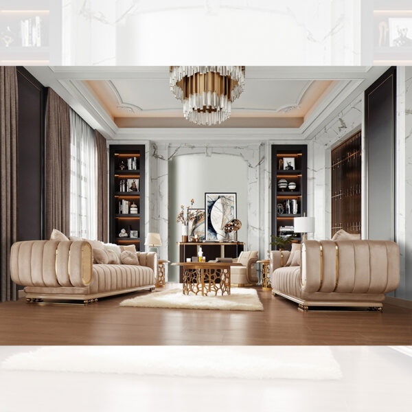 Luxury 7 PCs Dining Table Set HD-8024 By Homey Design 131