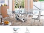 Shiny 2061 Table and 6138 Chairs p8512 By ESF Furniture ESF Furniture Mobilia Cleopatra 18 Shiny 2061 Table and 6138 Chairs p8512 By ESF Furniture 18