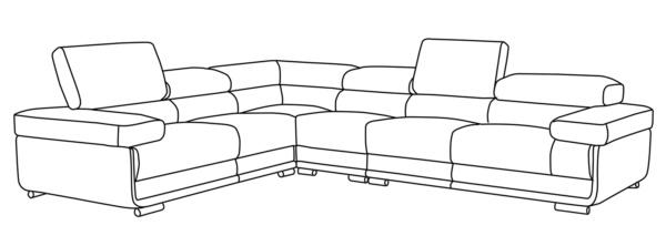 2119 Sectional Light Gray By ESF Furniture 22