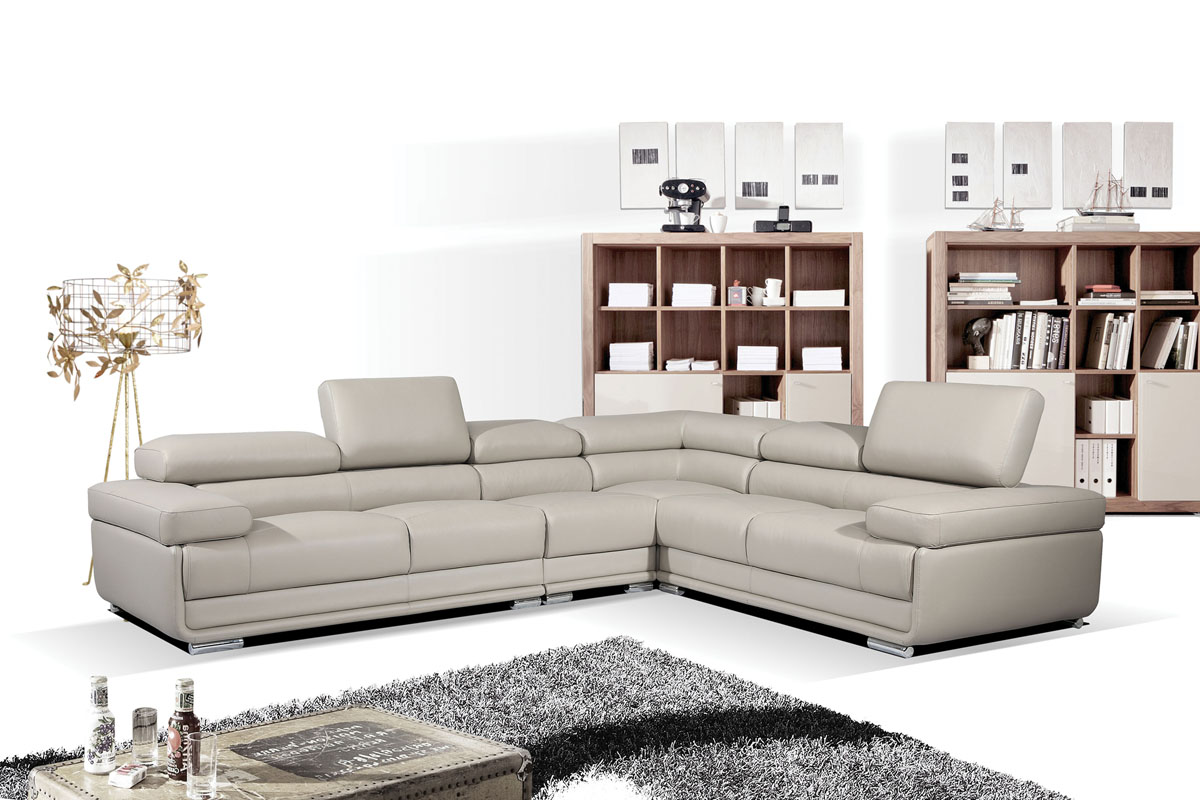 2119 Sectional Light Gray By ESF Furniture