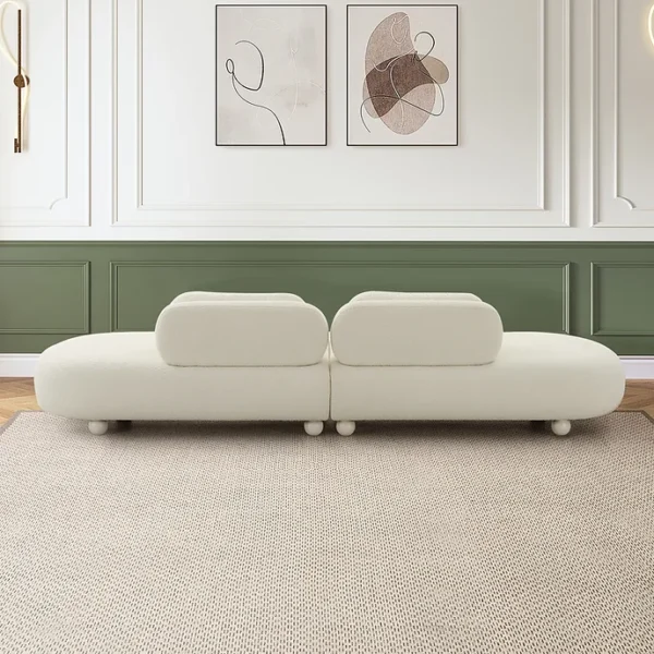 SEC8058 White Boucle Curved Sofa By Artisan Furniture 6