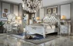 Vendome Bed in Pearl Leather By ACME 8