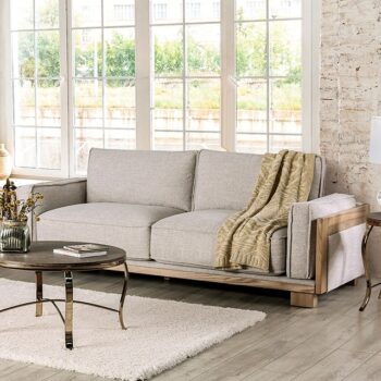 Light Brown/Natural HARSTAD SOFA CM9983LB-SF by Furniture of America