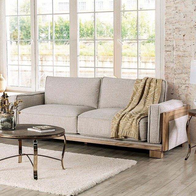 Light Brown/Natural HARSTAD SOFA CM9983LB-SF by Furniture of America 8