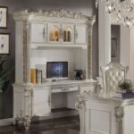 Vendome Computer Desk & Hutch in Antique Pearl Finish OF01519 By ACME 7