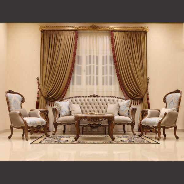 MC-57 natural beige Rococo sofa set 4