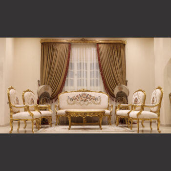 MC-58 natural beige Rococo sofa set