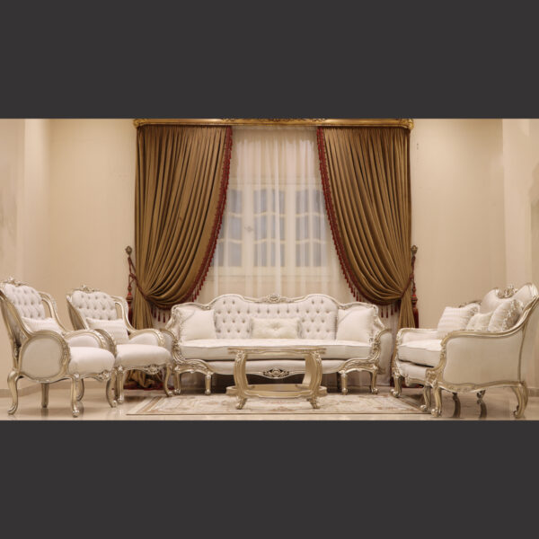 MC-62 white Rococo sofa set 4