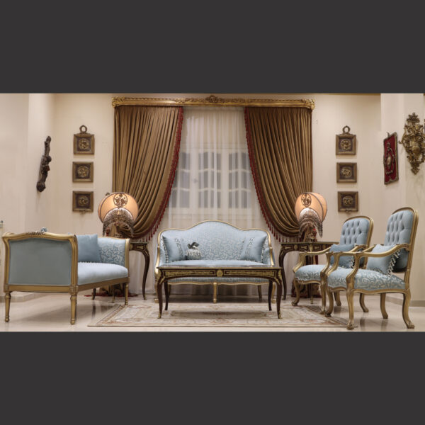 MC-72 pearl blue Neoclassic sofa set 4
