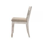 Vintage Walnut & White Finish Cillin Side Chair DN01806 By ACME Dining Chair & Bench Mobilia Cleopatra 15 Vintage Walnut & White Finish Cillin Side Chair DN01806 By ACME 15