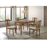 Oak Kayee Pack Dining Set DN01804 By ACME Luxury Dining Sets Mobilia Cleopatra 19 Oak Kayee Pack Dining Set DN01804 By ACME 19