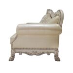 Synthetic Leather & Bone White Finish Dresden Sofa LV01688 By ACME 18