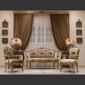 MC-76 taupe beige Neoclassic sofa set