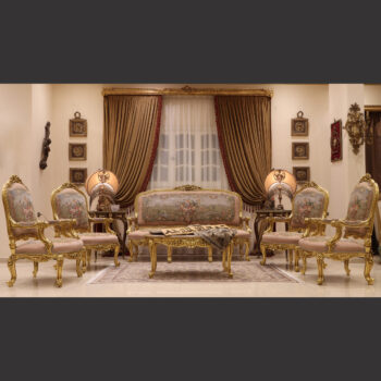 MC-79 blush pink Rococo sofa set