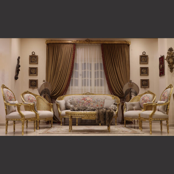 MC-90 natural beige Rococo sofa set 4