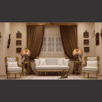 MC-102 off white Neoclassic sofa set