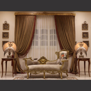 MC-103 taupe beige Baroque sofa set
