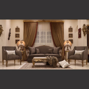 MC-110 Brown Neoclassic sofa set