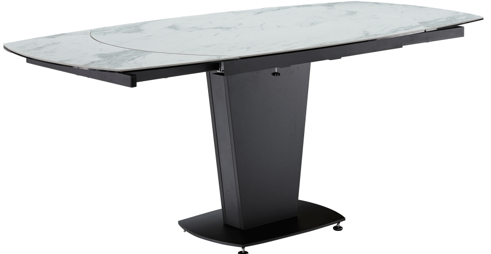 Mat, Shiny 2417 Marble Dining Table White i27644 By ESF Furniture