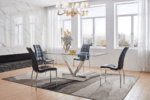Mat, Shiny Zig Zag Dining Table with 365 Black Chairs p10733 By ESF Furniture 17