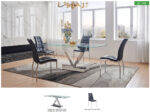 Mat, Shiny Zig Zag Dining Table with 365 Black Chairs p10733 By ESF Furniture 18