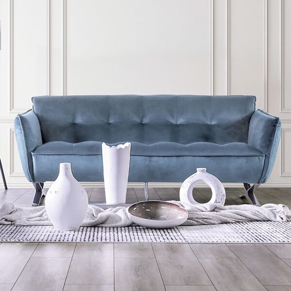 Light Blue Civellutino Power Sofa FM90004-SF By Furniture of America 6
