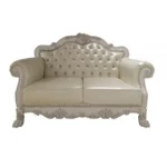 Dresden Leather Loveseat With 3 Pillows By ACME
