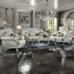 Dresden Leather Sofa With 4 Pillows By ACME