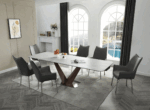 9188 Table with 1218 Swivel Dark Gray Chairs p12719 By ESF Furniture 23