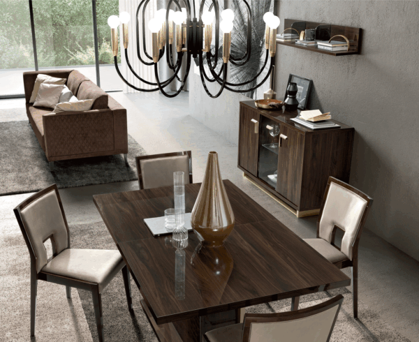 High Gloss Lacquer Volare Dining Room Set Dark Walnut p11085 By ESF Furniture 17